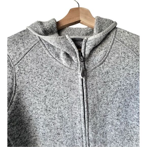 Women's L.L.Bean Sweater Fleece Coat grey casual rugged construction Size S. - Picture 5 of 12